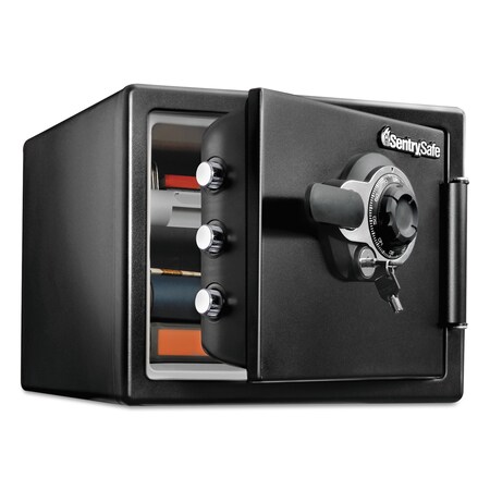 Sentry Safe Fire-Safe w/Tubular Key/Combo, 0.8 cu ft., 16.3w x 19.3d x 13.7h, Black SFW082CTB
